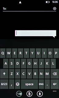 Press the writing language icon until the required language has been selected.