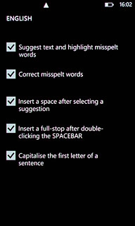 When the box next to the menu item is ticked (V), the function is turned on.