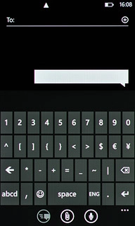 Press abcd to return to text input.