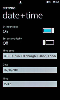 Press the field below Time.
