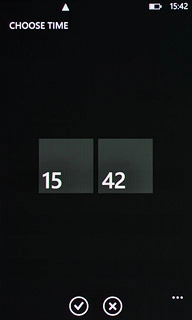 Press hours and minutes and key in the required time.