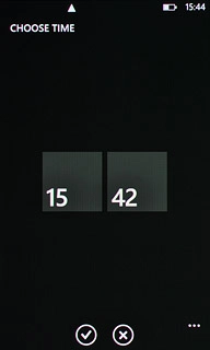 Press the confirm icon.