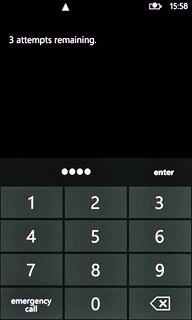 Key in your PIN and press enter.Depending on the current setting, your PIN is turned on or off.