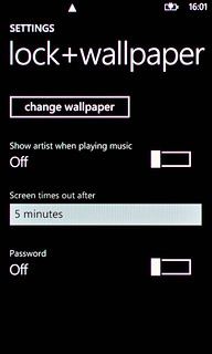 Press the indicator next to Password to turn on the function.