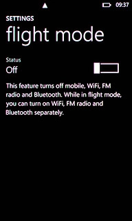 Press the indicator next to Status.Depending on the current setting, the function is turned on or off.