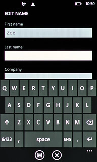 Press the field below Last name and key in the required last name.