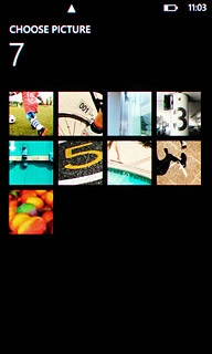 To use a saved picture:Go to the required folder.Press the required picture.