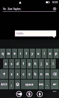 Press the send icon when you've written your text message.