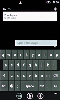 Key in the first letters of the required contact.Matching contacts are displayed.Press the required contact.