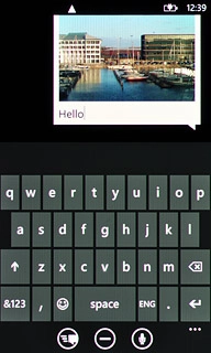 Press the send icon when you've finished your picture message.