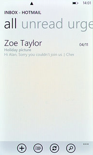 Press the required email message to read it.