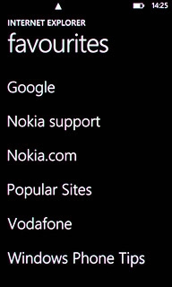 Press the required bookmark.