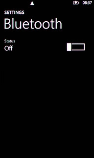 Press the indicator next to Status.Depending on the current setting, the function is turned on or off.