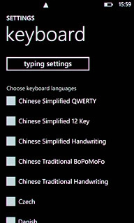 Press typing settings.
