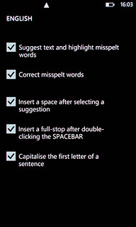 When the box next to the menu item is ticked (V), the function is turned on.