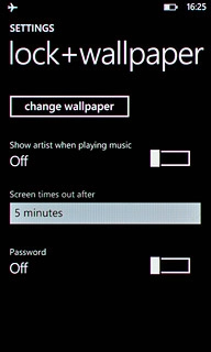 Press the field below Screen times out after.