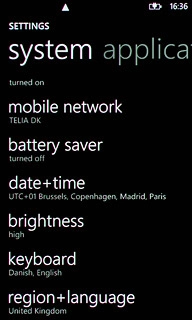 Press region + language.