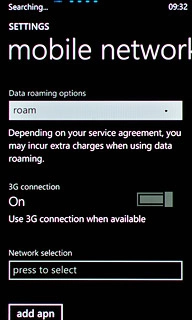 Press press to select.A list of available networks will show on your display.