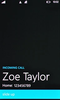 If the key lock is turned on:Press slide up at the bottom of the display and slide your finger upwards.