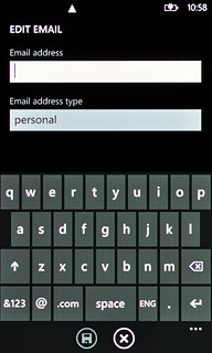 Press the field below Email address and key in the required email address.