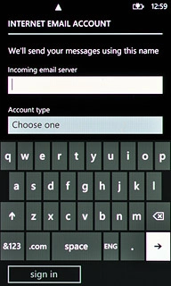 Press the field below Account type.