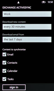 Press sign in.Wait while the email account is activated.