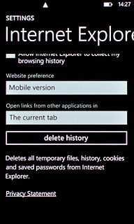 Press delete history.