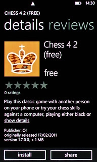 To install a free application:Press install.