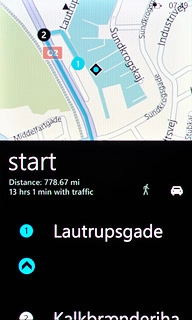 If required, press the required mode of transportation at the centre of the display.Follow the instructions on the display to go to the selected destination.