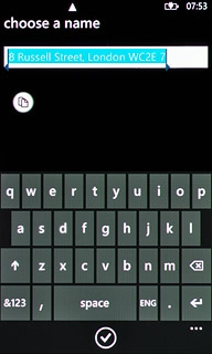 Press the confirm icon to confirm.