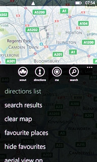 Press favourite places.