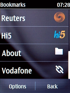 Press the required bookmark.