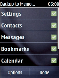 When the box next to a data type is ticked (V), it's selected.