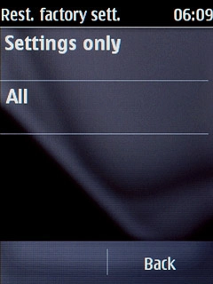 Press Settings only or All.
