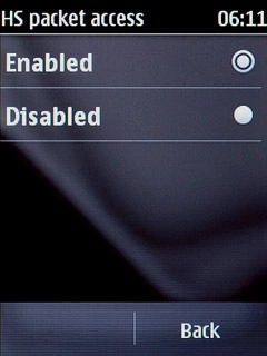 Press Enabled or Disabled.