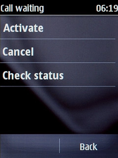 Press Activate or Cancel.A request to change the setting is sent to the network.