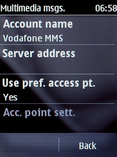 Press Use pref. access pt..