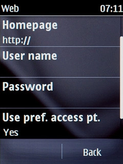 Press Use pref. access pt..