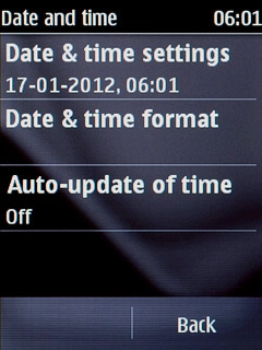 Press Auto-update of time.