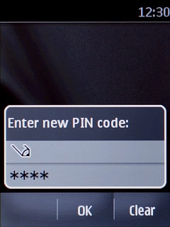 Key in a new PIN and press OK.