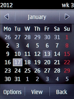Press the required date to highlight it.
