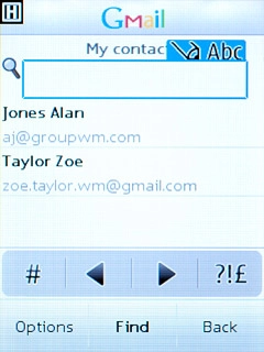 Press the required contact.