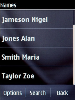 Press the required contact.