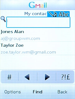 Press the required contact.Write subject and text for your email message.