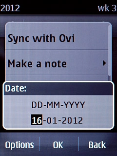 Key in the required date and press OK.