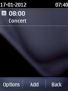 Press Back to return to the calendar.