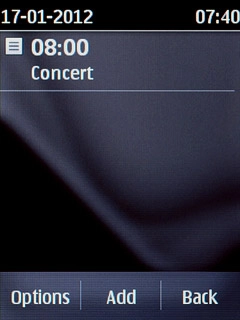 Press Back to return to the calendar.