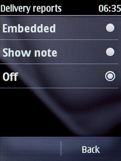 Press Embedded, Show note or Off.