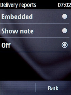 Press Embedded, Show note or Off.