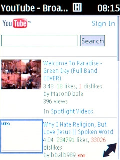 You can now use the application.Please note that YouTube isn't part of the original application package and therefore only a general description is given here.You have a number of options, such as:Search for video clipsSearch for video clips in a categoryIf you have a YouTube account and you log on, you can also:Upload video clipsShare video clipsRate video clips